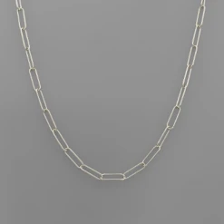 Golden Stella Jewelry Large Paperclip Chain Necklace