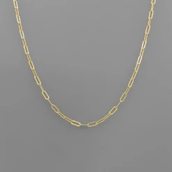 Golden Stella Medium Paperclip Chain Necklace