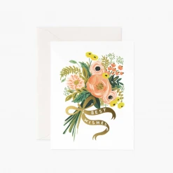 Rifle Paper Co Bouquet Best Wishes Card