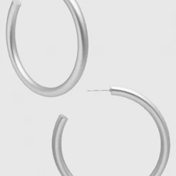 TRENDY Wholesale Jewelry Large Matte Round Hoops