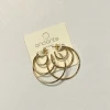 Golden Stella Triple Circle Hoop Earrings - Stylish Women's Jewelry 2 Golden Stella Triple Circle Hoop Earrings Jewelry