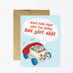 Party Mountain Paper Co. Hot Girl Phone Card Lifestyle