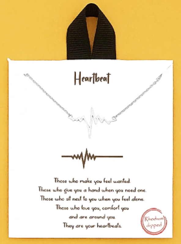 TRENDY Wholesale Heartbeat Charm Necklace - Stylish Jewelry for Women 4 TRENDY Wholesale Heartbeat Charm Necklace