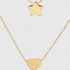TRENDY Wholesale Star And Heart Layered Necklace Jewelry