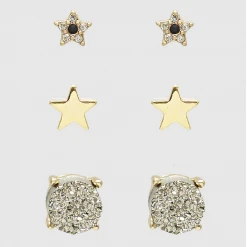 TRENDY Wholesale Jewelry 3 Piece Stud Set