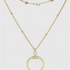 TRENDY Wholesale Jewelry Layered Horn Pendant Necklace