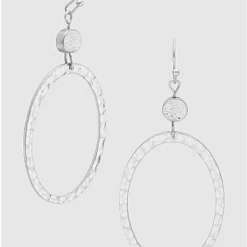 TRENDY Wholesale Textured Oval Open Hoops