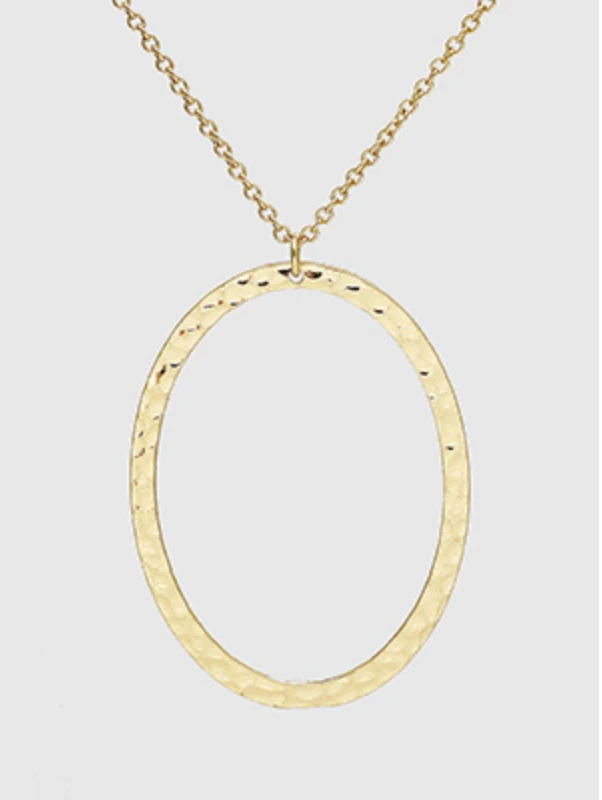 TRENDY Wholesale Textured Oval Necklace - Stylish Jewelry for Women 3 TRENDY Wholesale Jewelry Textured Oval Necklace