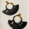 TRENDY Wholesale Jewelry Tortoise Hoop Tassel Earrings - Stylish & Lightweight Accessories 2 TRENDY Wholesale Jewelry Tortoise Hoop Tassel Earrings