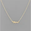 Golden Stella Brushed Mama Necklace