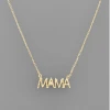 Golden Stella Jewelry Textured Mama Necklace