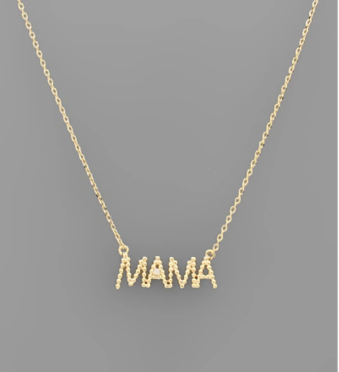 Golden Stella Textured Mama Necklace - Elegant Jewelry for Women 3 Golden Stella Jewelry Textured Mama Necklace