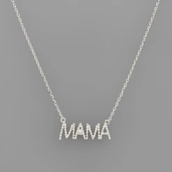 Golden Stella Jewelry Textured Mama Necklace