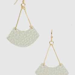 Trendy Wholesale Leather Fan Earrings Jewelry