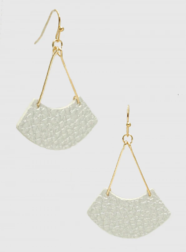 Trendy Wholesale Leather Fan Earrings - Stylish Jewelry for Women 3 Trendy Wholesale Leather Fan Earrings Jewelry