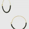 TRENDY Wholesale Beaded Metal Hoops