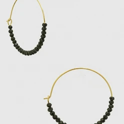 TRENDY Wholesale Beaded Metal Hoops
