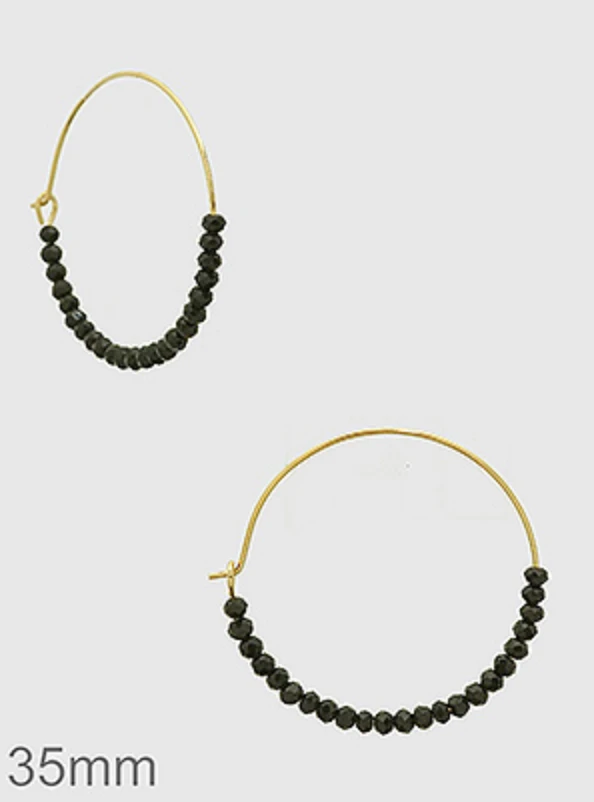 TRENDY Wholesale Beaded Metal Hoops - Stylish Jewelry for Women | Accessories & Earrings 3 TRENDY Wholesale Beaded Metal Hoops