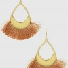TRENDY Wholesale Hammered Metal Tassel Earrings Jewelry
