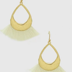 TRENDY Wholesale Hammered Metal Tassel Earrings Jewelry