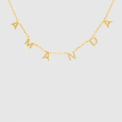 TRENDY Wholesale Gold Dipped Name Necklace Jewelry