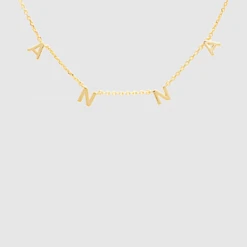 TRENDY Wholesale Gold Dipped Name Necklace Jewelry