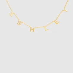 TRENDY Wholesale Gold Dipped Name Necklace Jewelry