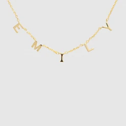 TRENDY Wholesale Gold Dipped Name Necklace Jewelry