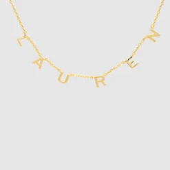 TRENDY Wholesale Gold Dipped Name Necklace Jewelry