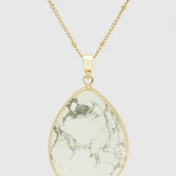 TRENDY Wholesale Natural Stone Pendant Necklace