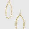 TRENDY Wholesale Two Tone Hammered Metal Earrings Jewelry