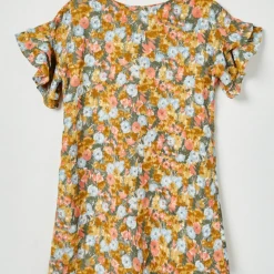 Hayden Girls Floral Ruffle Sleeve Dress