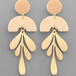 Golden Stella Jewelry Clay Marble Statement Earrings