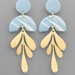 Golden Stella Jewelry Clay Marble Statement Earrings