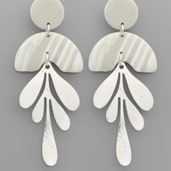 Golden Stella Jewelry Clay Marble Statement Earrings