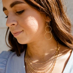 TRENDY Wholesale Jewelry Multi Hoop Dangle Earrings