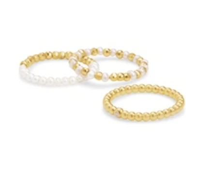 Kendra Scott Mollie Ring Set of 3 - Stylish Stackable Rings for Women 3 Kendra Scott Rings Mollie Ring Set Of 3