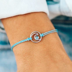 Pura Vida Shimmering Wave Charm Bracelet