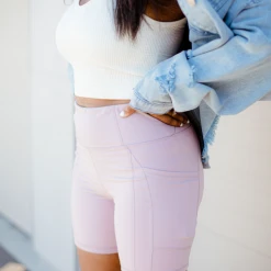 Mono B Highwaist Pocket Biker Shorts Bottoms