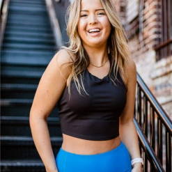 Mono B Basic Racerback Crop Top