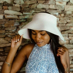 Aili's Corner Straw Floppy Visor Hat Hats