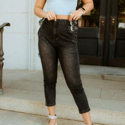 Cloud Ten Western Belt Buckle Jeans