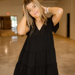 Entro Dresses Mae Flutter Sleeve Dress