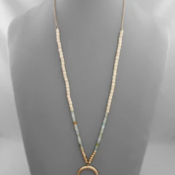 Golden Stella Crescent Beaded Necklace - Elegant Jewelry for Women 8 Golden Stella Crescent Beaded Necklace Jewelry