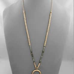 Golden Stella Crescent Beaded Necklace - Elegant Jewelry for Women 9 Golden Stella Crescent Beaded Necklace Jewelry