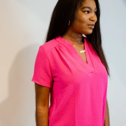 Entro London Flowy V Neck Blouse