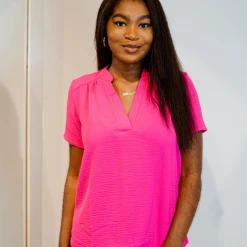 Entro London Flowy V Neck Blouse