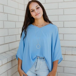 Adrienne Solid Cocoon Blouse