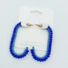 TRENDY Wholesale Oval Bead Hoops Jewelry