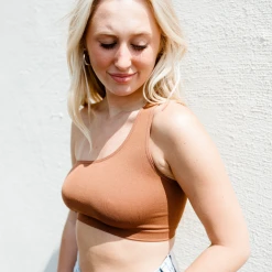 ANWND Tops One Shoulder Seamless Crop Top